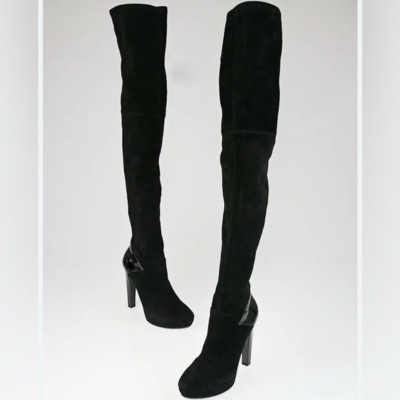 Gucci Black Over-the-Knee Boots - Picture 1 of 9